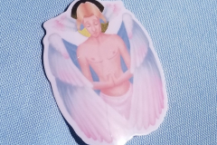 Trans Angel Gold Foil Sticker