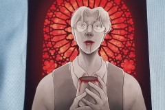 Vampire in a Cathedral Art Print