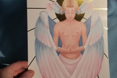 Trans Angel Gold Foil Art Print